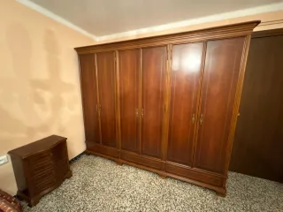 Conjunto muebles dormitorio vintage de madera