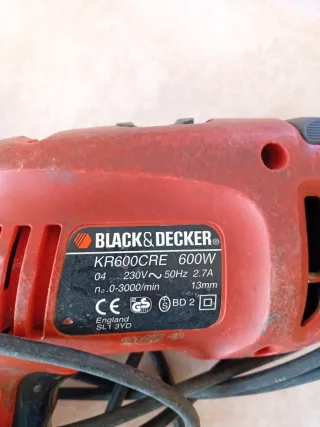 Taladro Percutor Black & Decker Rojo 600W