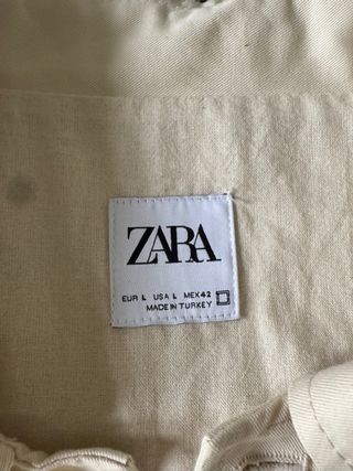Chaqueta Zara Lino Beige