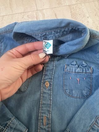 Camisa vaquera infantil con dibujo