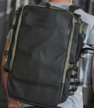 Mochila 51L Negra y Verde Militar