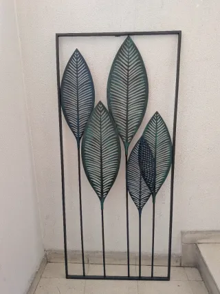 Decoración pared hojas metal Maison du Monde