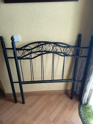 Pareja cabeceros forja negros