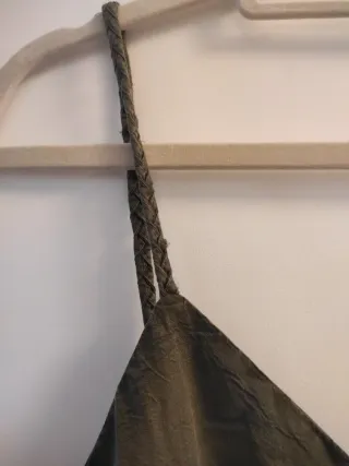 Vestido largo verde oliva