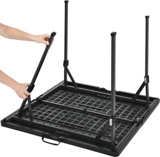 Mesa Plegable Cuadrada Negra