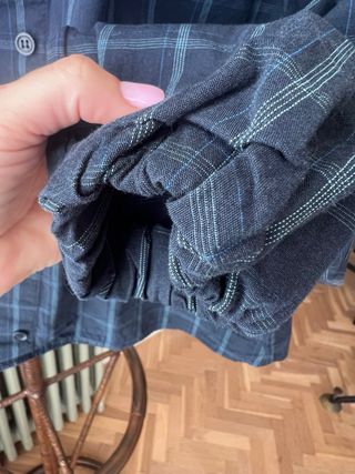 Blusa Zara cuello bebé cuadros