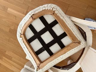 Conjunto 4 sillas comedor madera beige