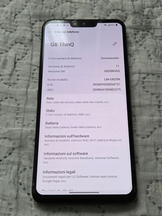 LG G8 Smartphone Nero