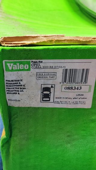 Opel Corsa 2000 RS Optica faro derecho