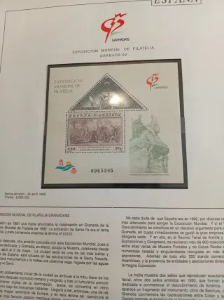 Colección Sellos España con hojas Torres filoestuc