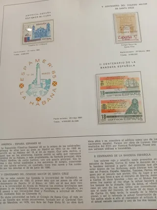 Colección Sellos España con hojas Torres filoestuc