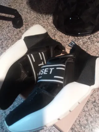 Scarpe Twinset nere con glitter