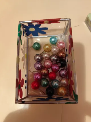 Lote 12 pares pendientes perla