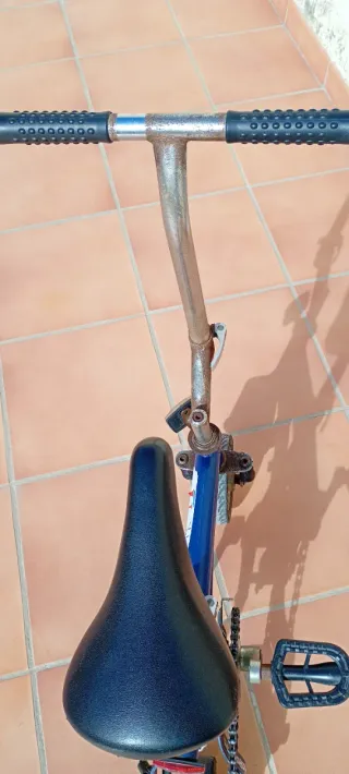 Mini bici pieghevole blu