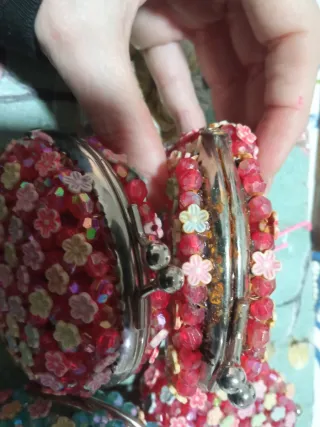 Lote 5 Monederos Rocailles Flores