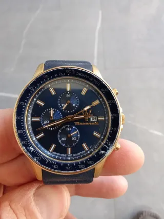 Reloj Maserati Cronógrafo Azul y Dorado