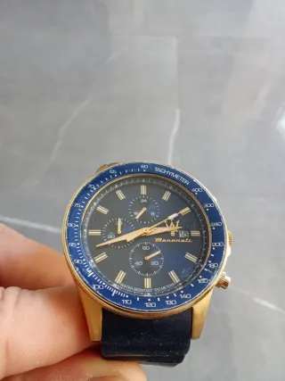 Reloj Maserati Cronógrafo Azul y Dorado