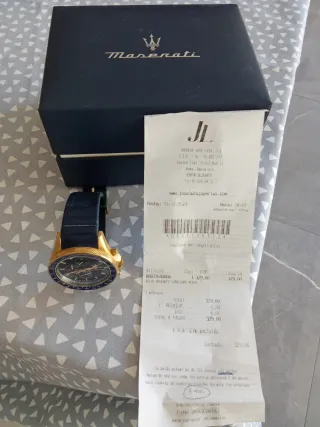 Reloj Maserati Cronógrafo Azul y Dorado