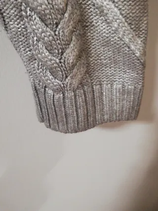 Jersey Mango trenzado plateado talla S