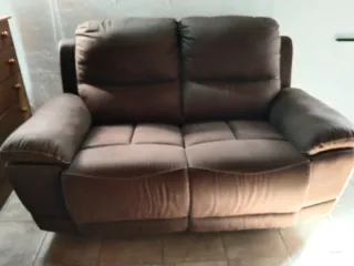 Dos sofás de dos, tres plazas Leggett & Platt piel