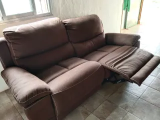 Dos sofás de dos, tres plazas Leggett & Platt piel