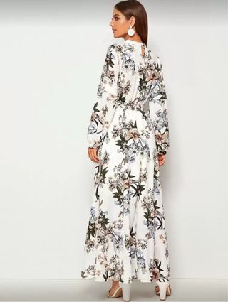 Vestido largo estampado