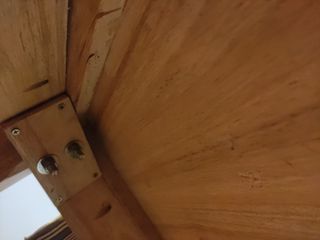 Mesa de comedor madera clara y maciza 140x79cm