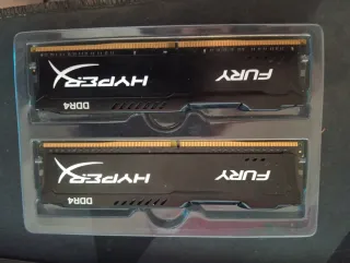 2x HyperX Fury DDR4 RAM 8gb por módulo a 2133MHz
