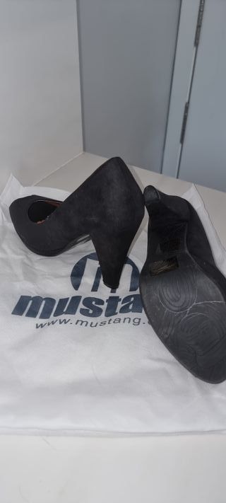 Zapatos Mustang Tacón Peep Toe Talla 41