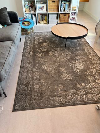 Alfombra estilo vintage gris y marrón