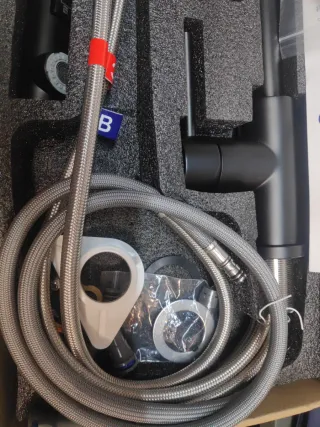 Grifo de cocina extraíble negro