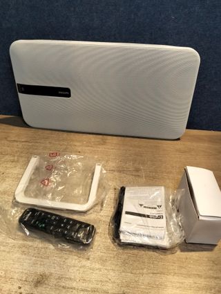 Philips BTM2660W/12 - Microcadena Plana, Bluetooth, CD, USB, Radio FM, Blanco