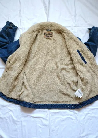 Chaqueta vaquera borrego XL mangas acortadas P&B