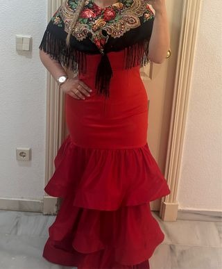Vestido Flamenca Sevillana Volantes