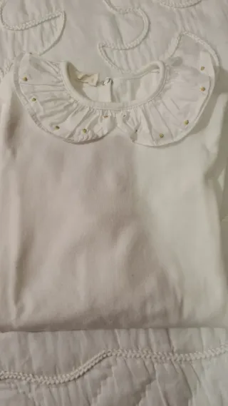 Blusa gola Peter Pan 6-7 anos