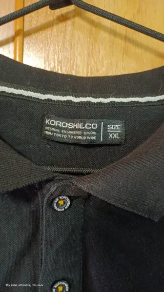 Polo KOROSHIECO Talla XXL Negro y Amarillo