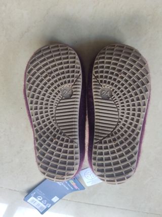 Zapatillas fieltro niña rosa