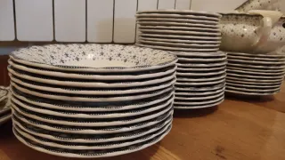 Vajilla La Cartuja de Sevilla Azul y Blanca