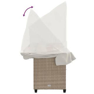 Sofá ratán con toldo ajustable