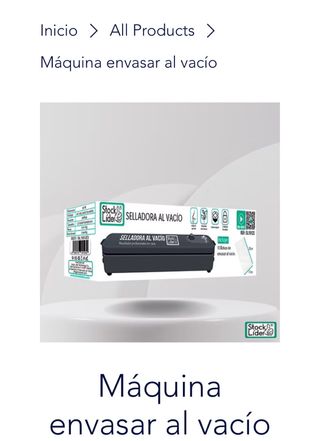 Máquina envasar al vacío Stock Líder