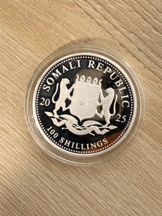 Moneda Plata 1oz Elefante Africano .999