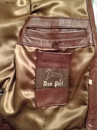 Chaqueta de piel ovino marrón XL