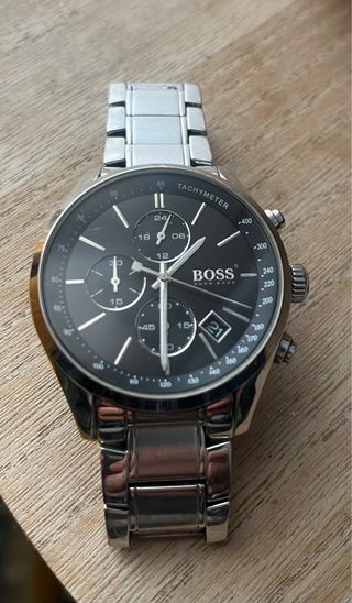 Reloj Hugo Boss Cronógrafo Negro y Plateado