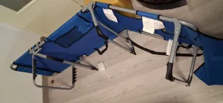 Tumbona plegable azul