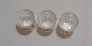 3 bicchierini liquore Strega in vetro