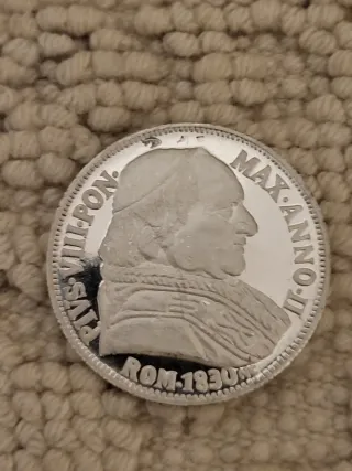 Medaglia Pio VIII 1830 Argento 999