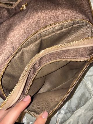 Zainetto YNOT?  marrone con logo dorato