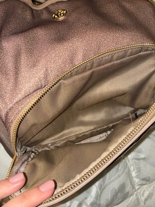 Zainetto YNOT?  marrone con logo dorato