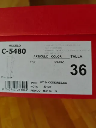 Botas altas negras de piel, 36.