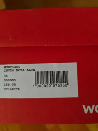 Botas altas negras de piel, 36.